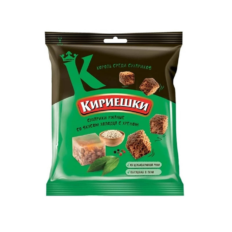 Kirieshki Rye Croutons with Horseradish Flavor, 40g