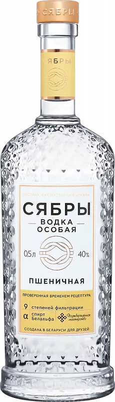 Vodka Syabry. Wheat 40%, 0.7L