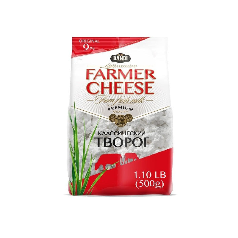 Lithuanian Farmers Cheese Original Tvorog 9%, 500g