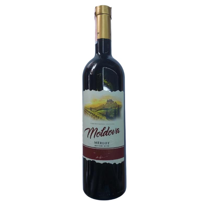 Moldova Merlot Red Dry Wine 11%, 0.75L