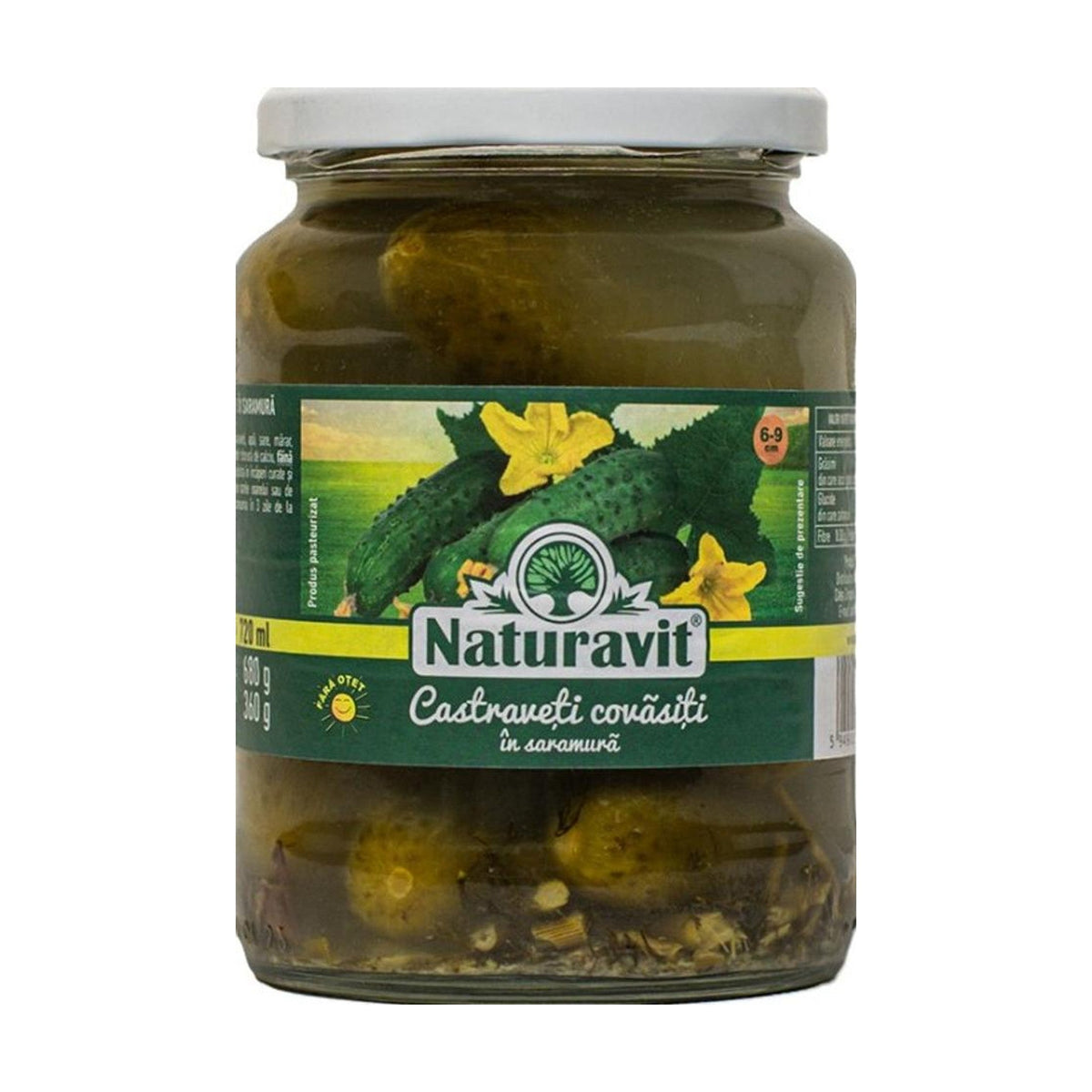 RO Naturavit Cucumbers/Castraveti saram.6-9cm 720ml