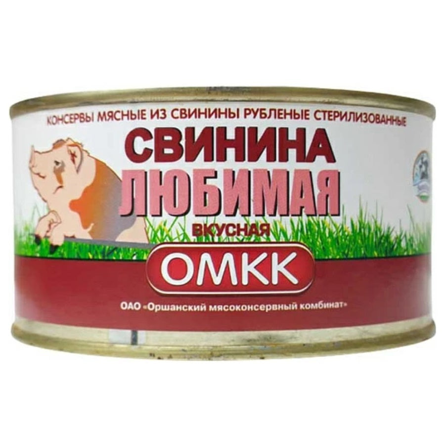 Canned Pork Lyubimaya OMKK, 325g