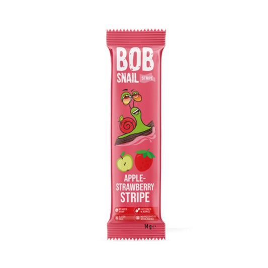 Bob Snail Natural Sweets Stripes Apple-Strawberry, 14g