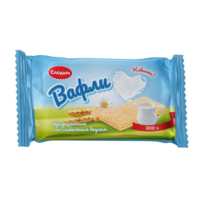 Slodych Traditional Waffles with Creamy Milk Taste, 300g