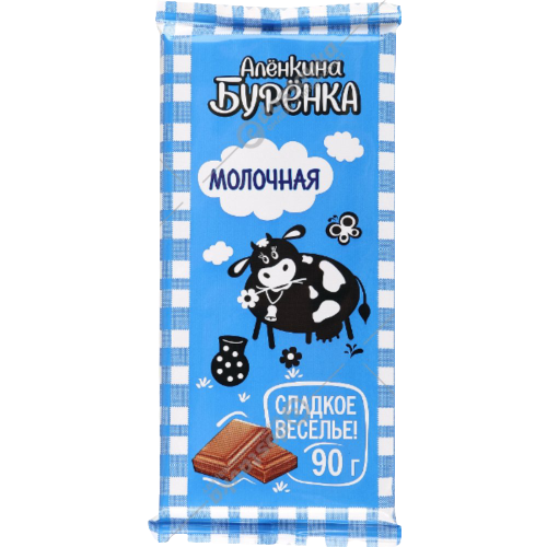 Confectionery bar "Alenkina Burenka" dairy, 90g