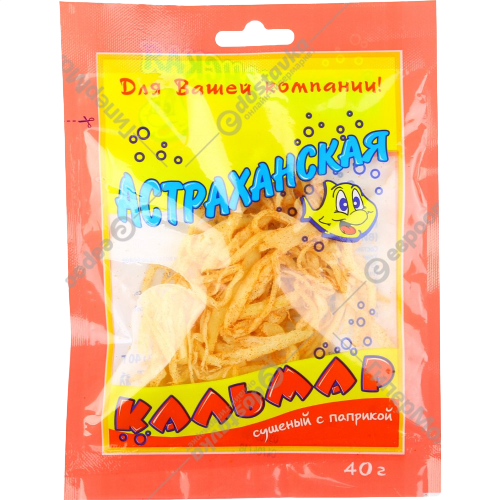 Dried squid "Astrakhankina" with paprika, 40g