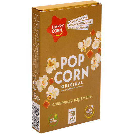 Popcorn "Happy Сorn" creamy caramel, 100g