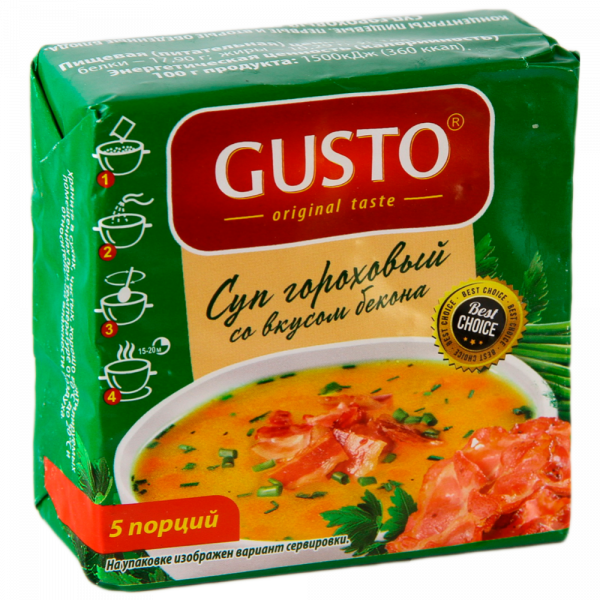Pea soup "Gusto" with bacon flavor, 200g
