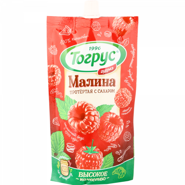 Berry rubbed with sugar "Togrus" raspberry, 250g