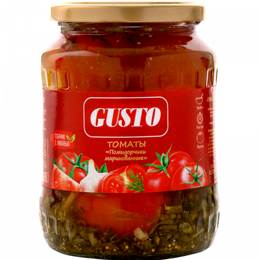 Canned tomatoes "Gusto" marinated, 680g