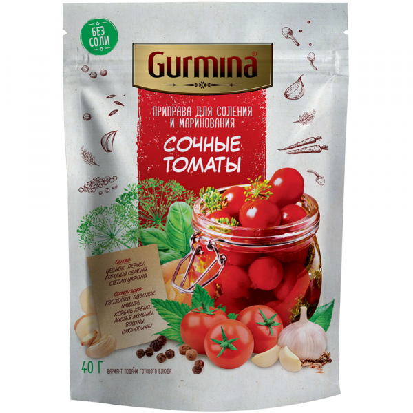 Seasoning for salting and marinating "Gurmina" juicy tomatoes, 40g