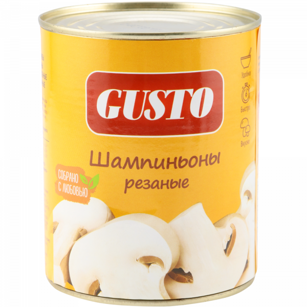 Sliced champignons “Gusto” 400g