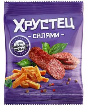 Croutons Khrustets with salami flavor, 80g