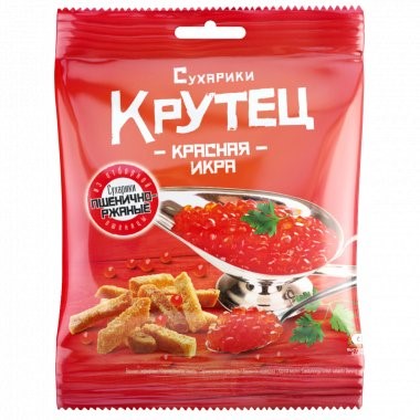 Wheat-rye cracker "Krutets" (red caviar) 80g