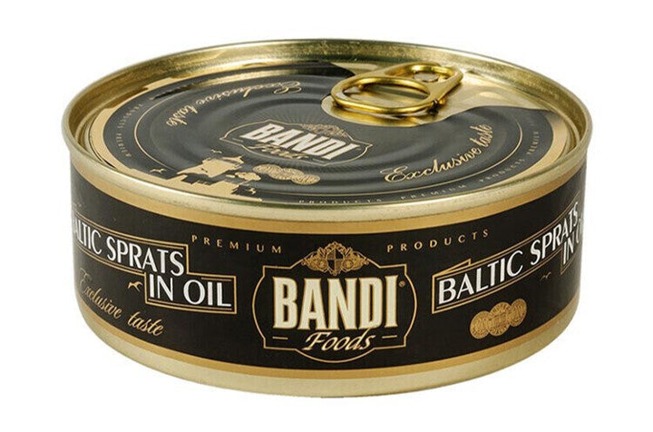 Smoked Baltic Sprats BANDI FOODS in Oil, easy opener, 200g