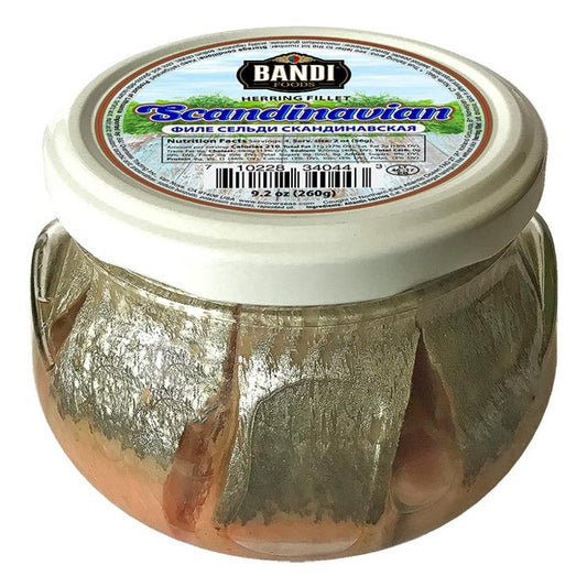 Herring Fillet BANDI FOODS SCANDINAVIAN in oil, glass, 260g