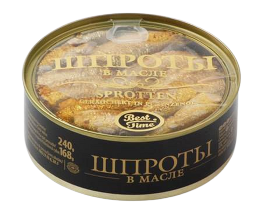 "Best Time" Smoked Sprats in Oil, 240g