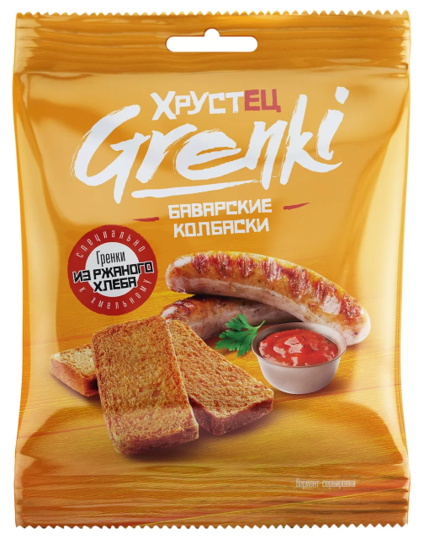 Crispy croutons Bavarian sausages, 80g