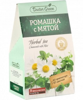 Herbal tea "Doctor Green" chamomile with mint, 20g