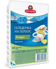 Marinated herring fillet-pieces salad "Herring for a snack" in sauce 150g