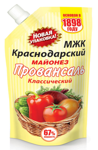 Krasnodar Provencal mayonnaise, classic , 67% 380ml