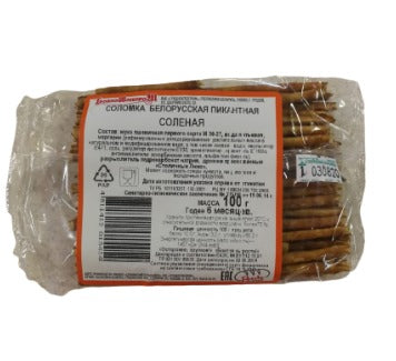 Straws Belarusian spicy salted  0.1kg