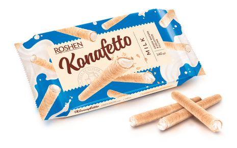 Wafer rolls Konafetto with milk filling 140g