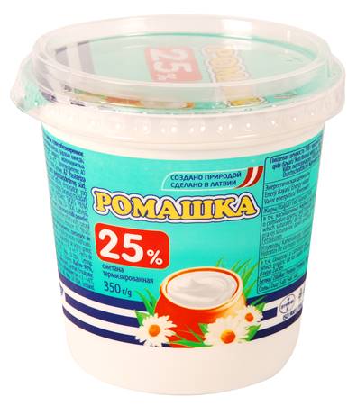 ROMASCHKA Sour Cream 25% FAT, 350G – Baltic Supermart