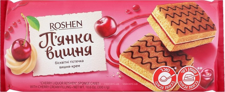 Cakes Biscuit Roshen Drunk Cherry VKF 50g