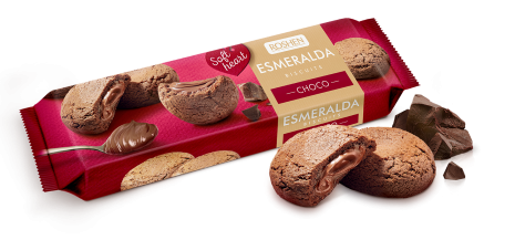 ROSHEN “ESMERALDA” SOFT HEART CHOCO BISCUITS WITH FILLING 170g