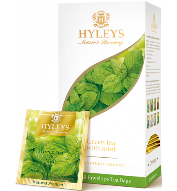Green tea HYLEYS Harmony of Nature "With mint" 37.5g (25bags)