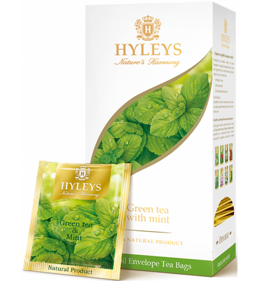 Green tea HYLEYS Harmony of Nature "With mint" 37.5g (25bags)