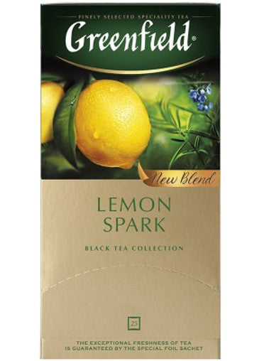 Greenfield Lemon Spark black tea bags, 37.5g (25 bags)