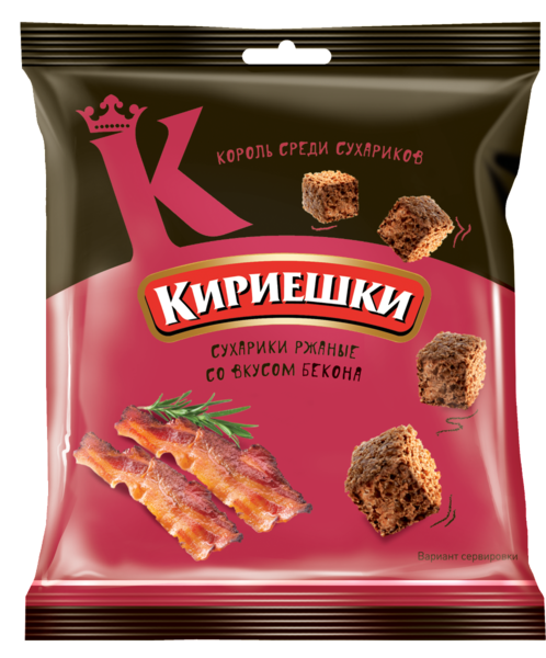 Croutons "Kirieshki" with bacon flavor, 100g
