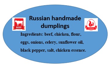 Russian handmade dumplings（Beef and chicken）400g