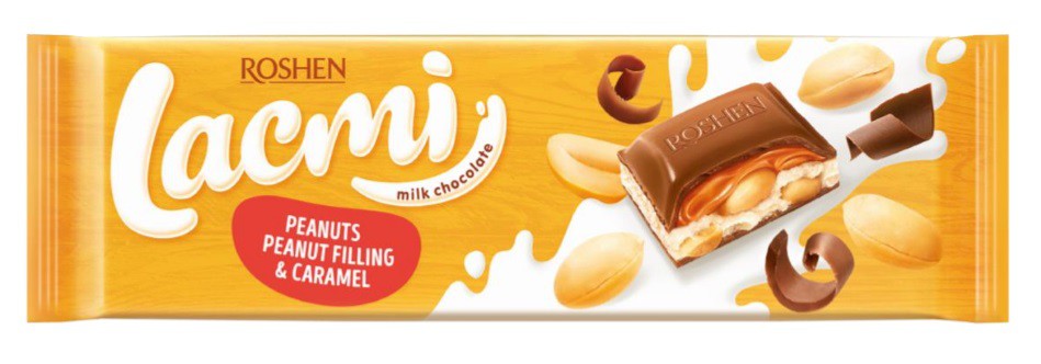 CHOCOLATE Lacmi milk with peanuts and slices of salted caramel VKF 90g