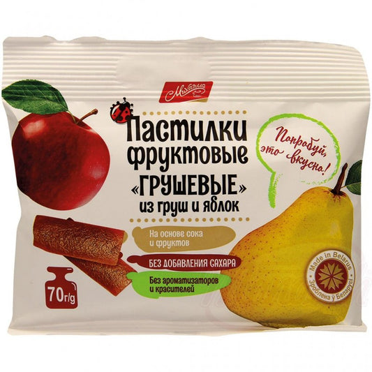 Fruit lozenges "Pears" from pears and apples  70g