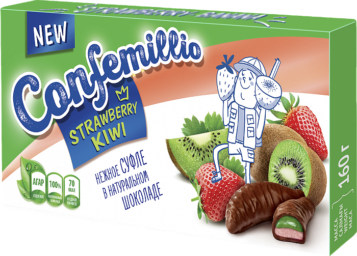 Candies ТМ Сonfemillio "With kiwi and strawberry flavor" 160g