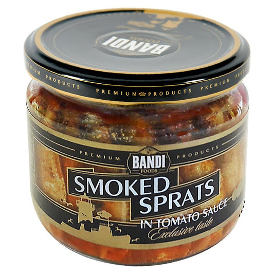 Smoked Sprats BANDI FOODS in Tomato Sauce, glass jar, 280g
