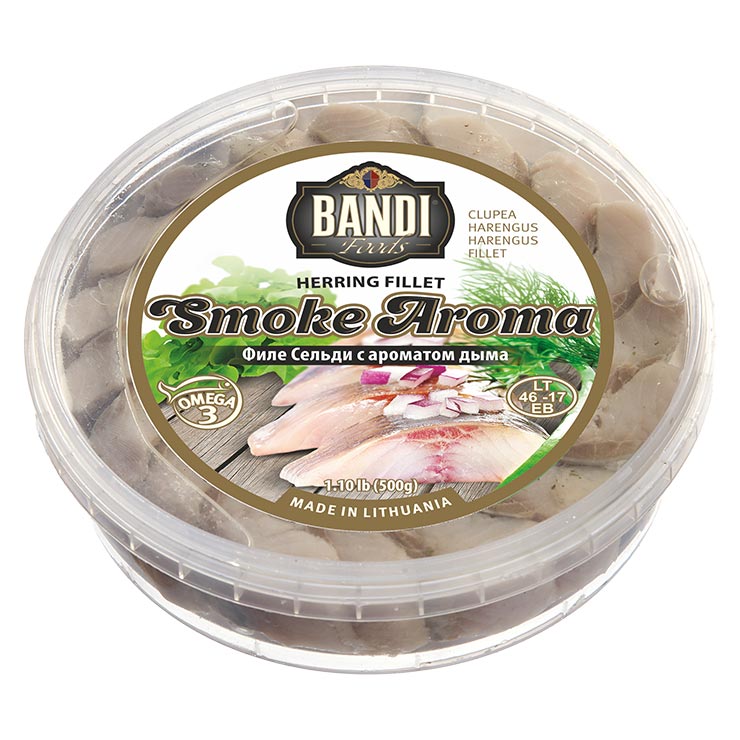 Herring Fillet BANDI FOODS SMOKE AROMA in Oil, 500g