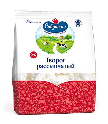 Cottage cheese "Savushkin" crumbly, 9%, 350g