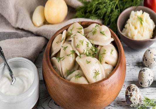 Eastern Europe Handmade Dumplings Cottage Cheese and Potatoes (Вареники с творог и картошка） 400g