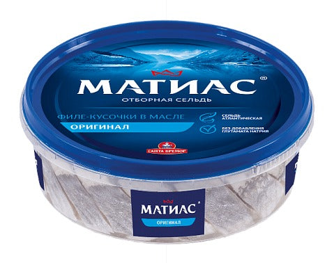 Fillet pieces of herring "Matias" "Original" in oil   500g
