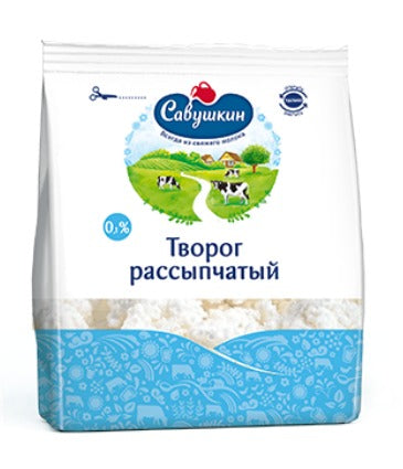 Curds "Rassypchaty", fat content - 0%, package, 350g