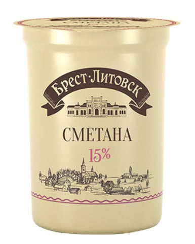 Sour cream "Brest-Litovsk" 15%, 300g