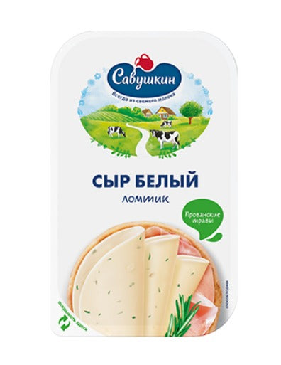 Curd cheese Savushkin white fat in dry matter 60% with provence herbs-150g