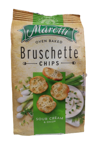Baked bread slices "Bruschette" sour cream and onions, 70g