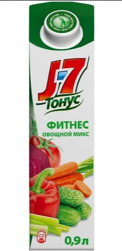 Juice "J7" multi-vegetable, with pulp, 900 ml