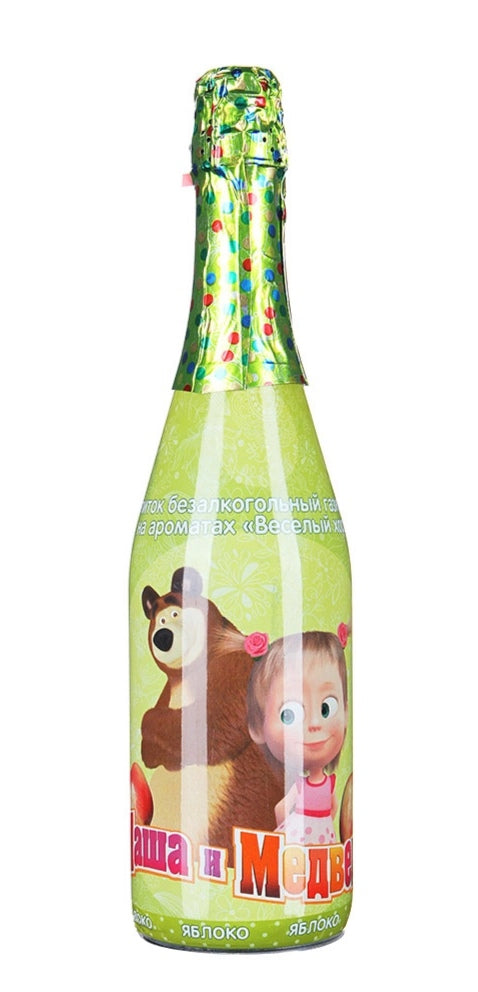 Carbonated drink Masha and the Bear apple 0.75 l
