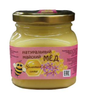 Natural honey "Golden honeycomb" May  350g